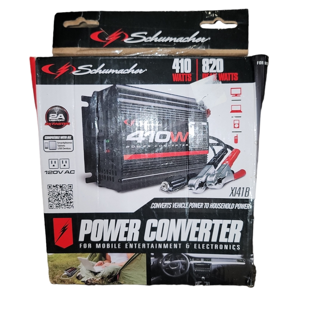 Schumacher 410W Power Converter Clamp Adapter DcAdapter Coverts Auto-Household